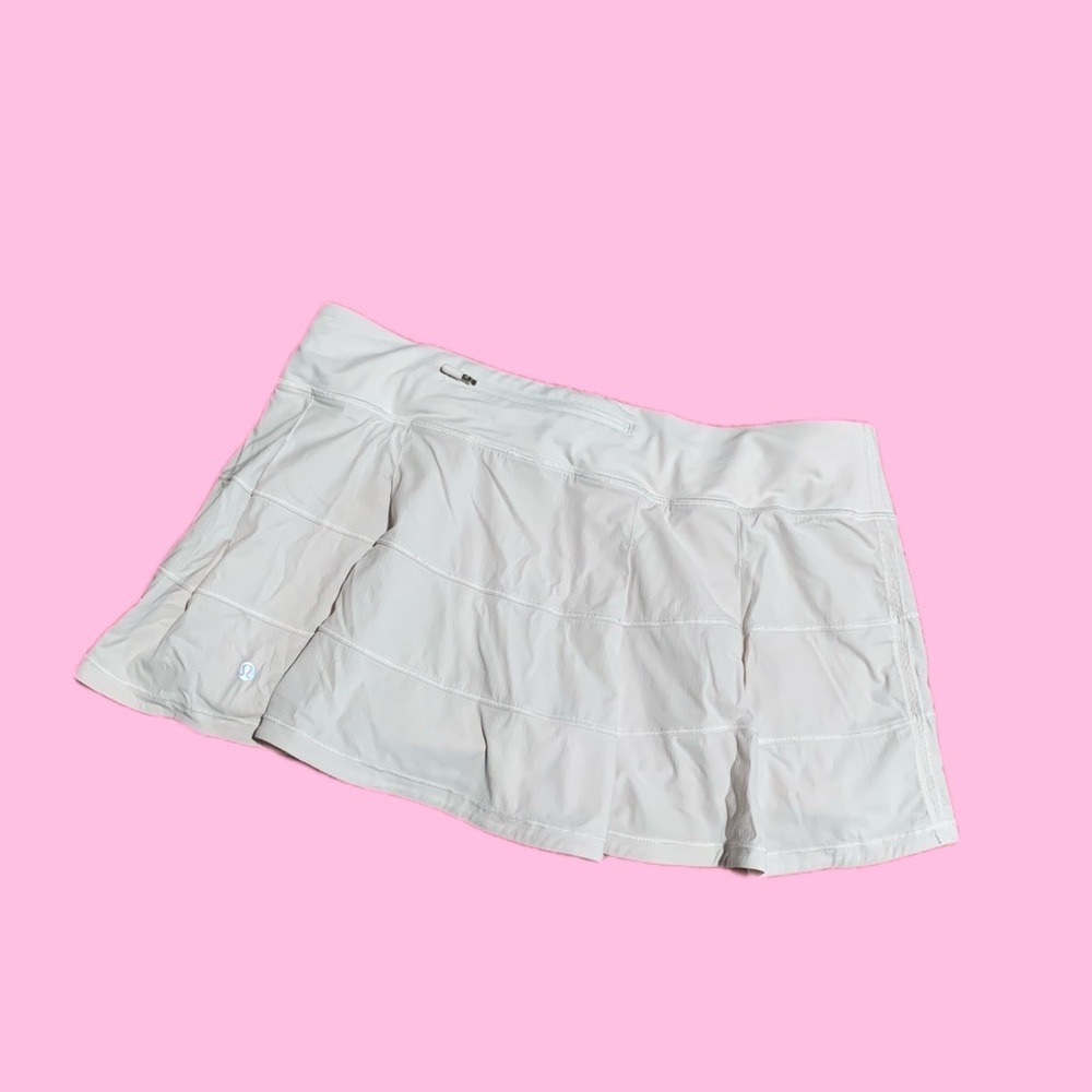 lululemon Pace Revival Mini Skirt – White, Size 12